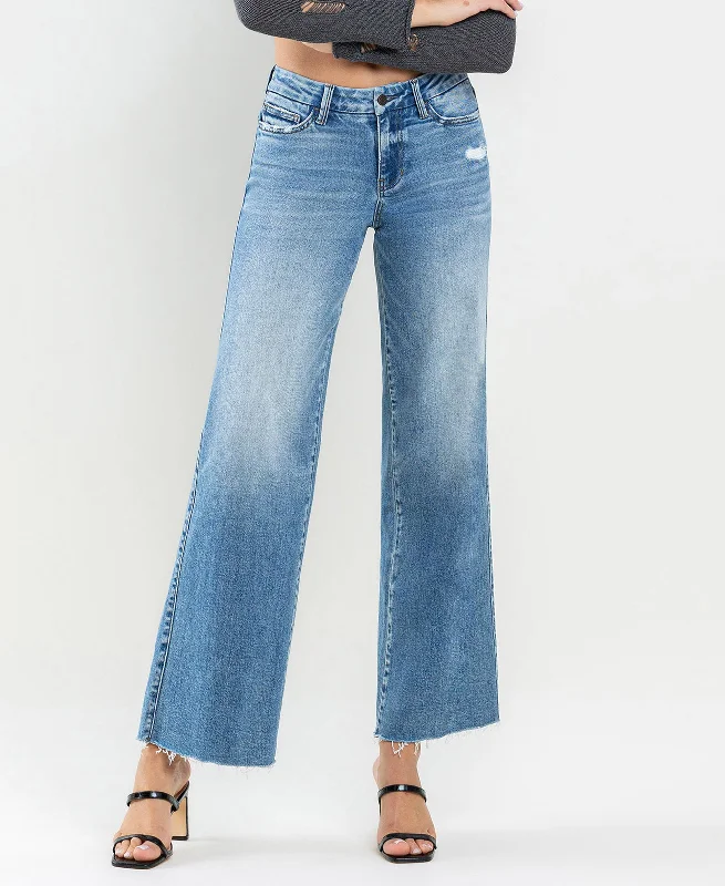 Olivia Wide Leg Denim Light Wash Denim Skirt