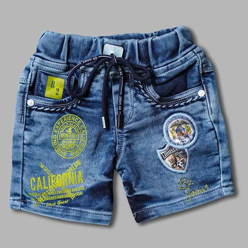 Denim Shorts For Boys with Elastic Waist Denim Skirt Set