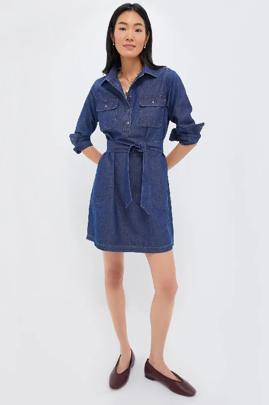 Denim Mary Tyler Dress Fitted Denim Skirt