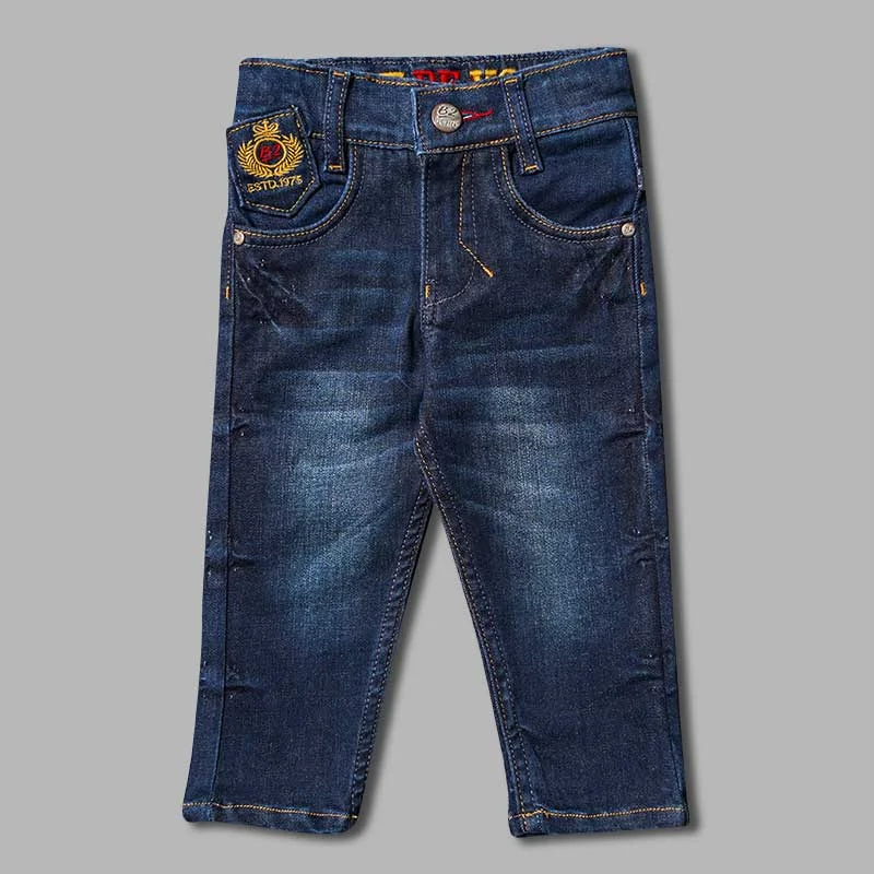 Navy Blue Denim Jeans for Boys Relaxed Denim Skirt