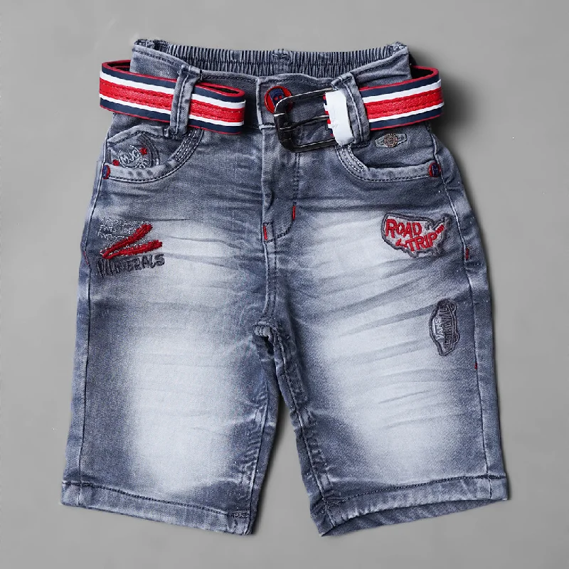 Denim Shorts for Kids with Belt Denim Skirt Fashion