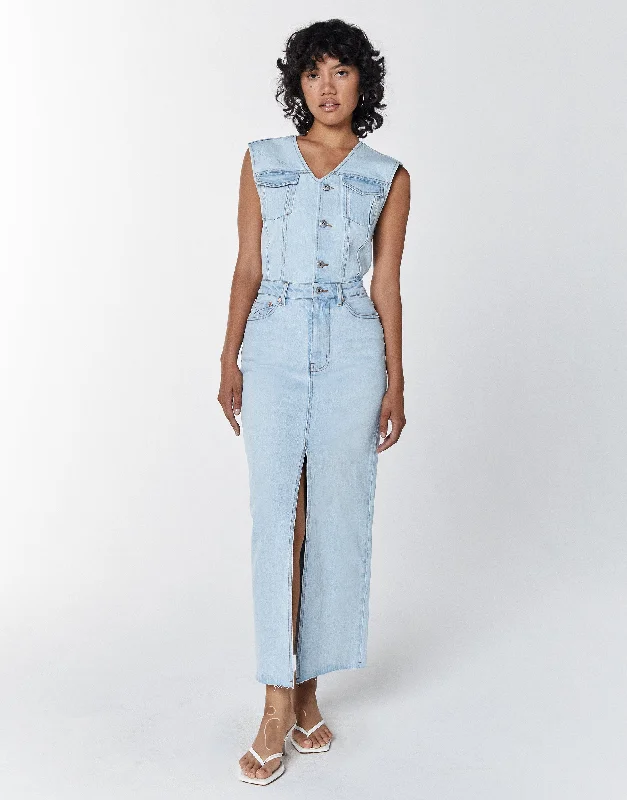 Wyatt Denim dress Denim Skirt Appeal