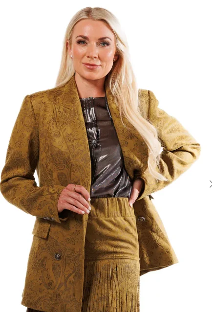 Women's Trailblazer Embossed Suede Blazer