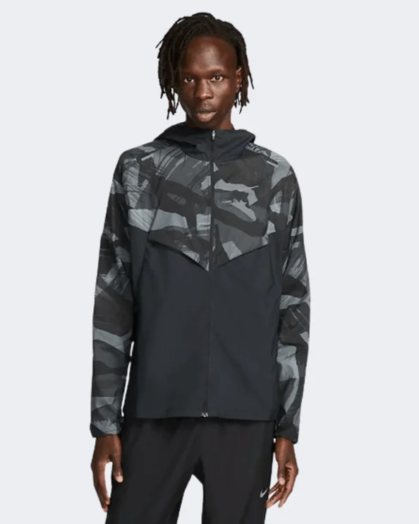 Nike Repel Windrunner Men Running Jacket Camo Black Dv5199-010 Women's lightweight summer jackets