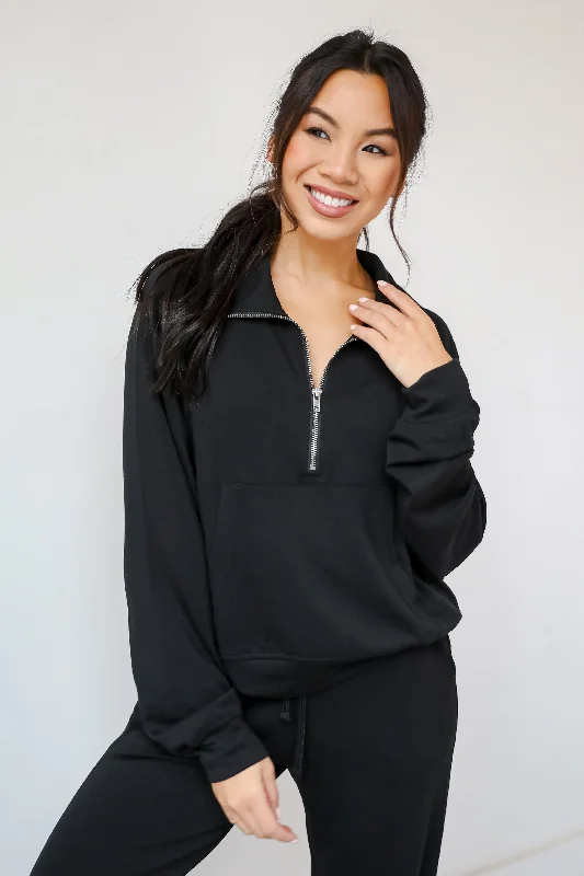 Essential Comfort Quarter Zip Pullover - DOORBUSTER Women’s Oversized Hoodie