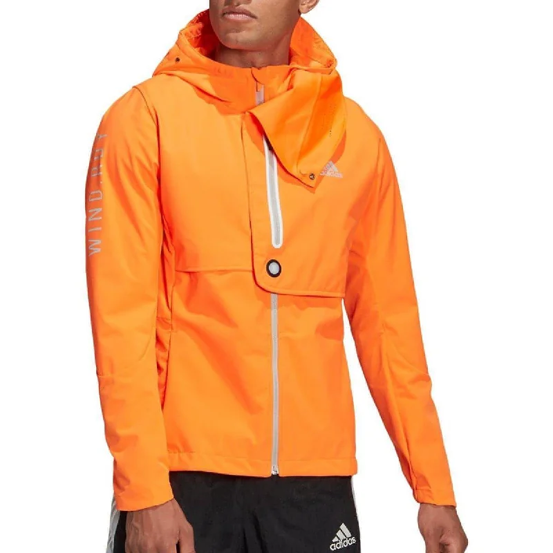 adidas Wind.RDY Mens Running Jacket - Orange Women's fall jackets