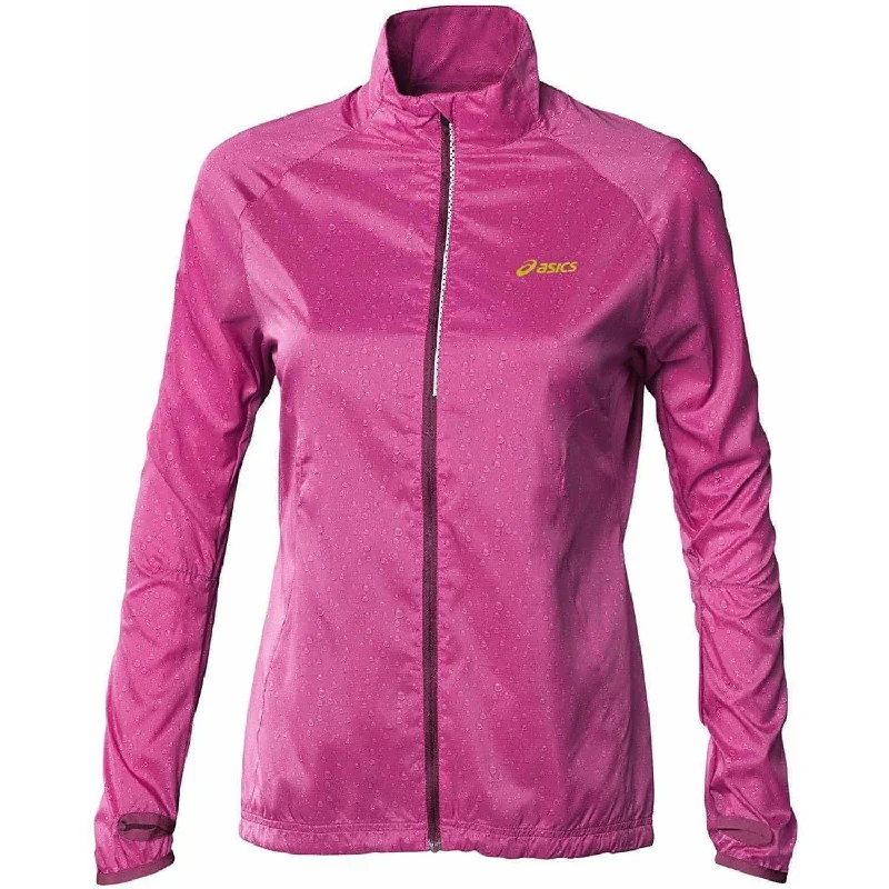 Asics Printed Windbreaker Womens Running Jacket - Pink Women's ski jackets