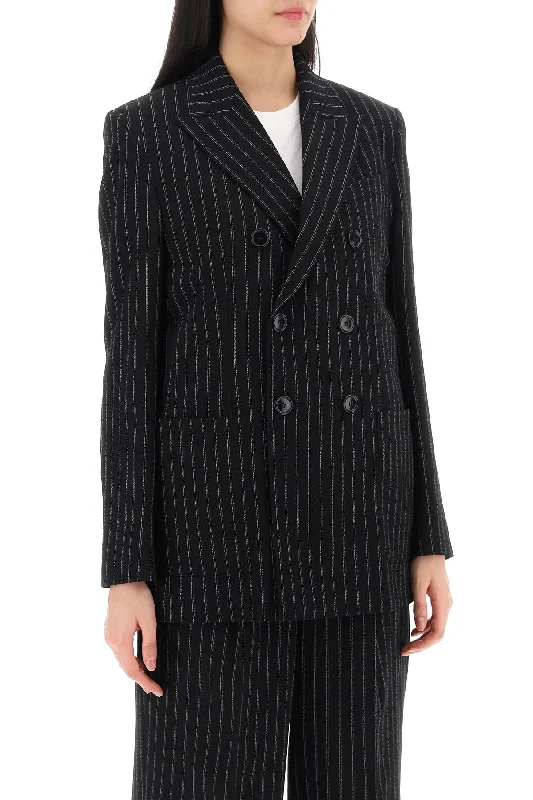 Ami Alexandre Matiussi Double-Breasted Pinstripe Oversized Women’s Blazer