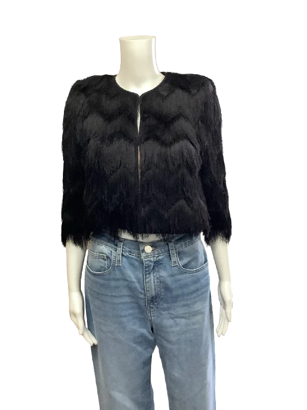 BCBGMAXAZRIA Women's Fringed Bolero Jacket Size: S