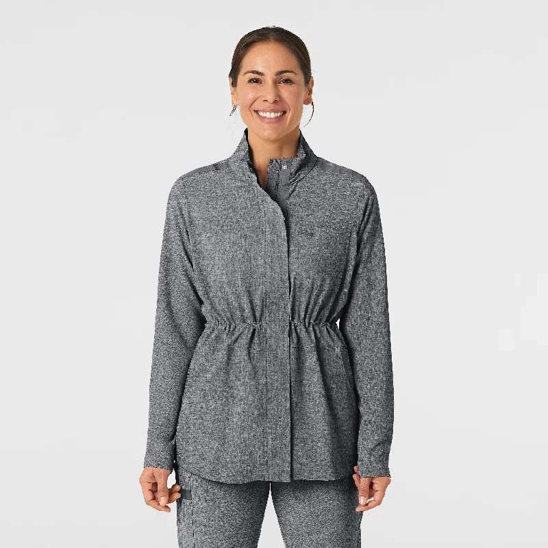 RENEW Women's Convertible Hood Fashion Jacket - Grey Heather