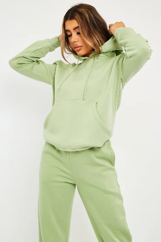 Sage Soft Fleece Hoodie - Maia Layered Pullover Sweater