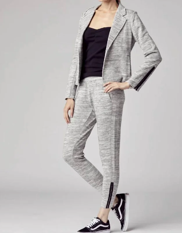 White Blazer In Heather Grey Stylish Blazer Jacket