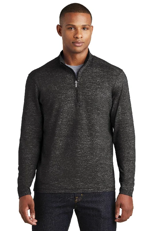 Sport-Tek  Sport-Wick  Stretch Reflective Heather 1/2-Zip Pullover. ST855 All-season Hoodie Sweatshirt