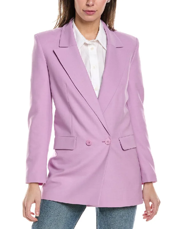 Maje Wool-Blend Suit Blazer Elegant Tweed Blazer