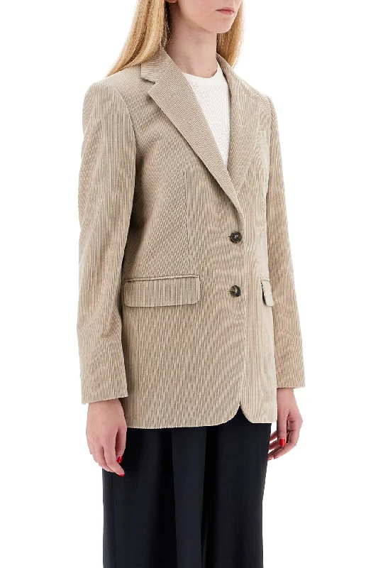 Max Mara Single-Breasted Corduroy Blazer Women’s Blazer Chic