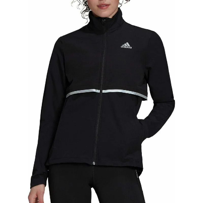 adidas Own The Run Soft Shell Womens Running Jacket - Black Women's warm jackets