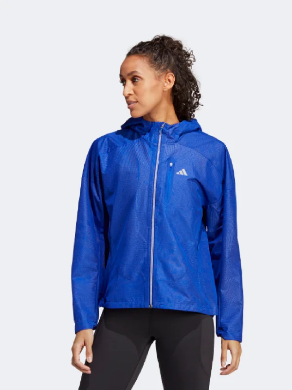 Adidas Adizero Women Running Jacket Lucid Blue Women's leather jackets