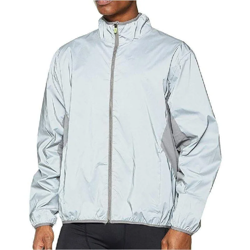 Spiro Luxe Reflectex Hi-Viz Mens Running Jacket - Silver Women's wedding guest jackets