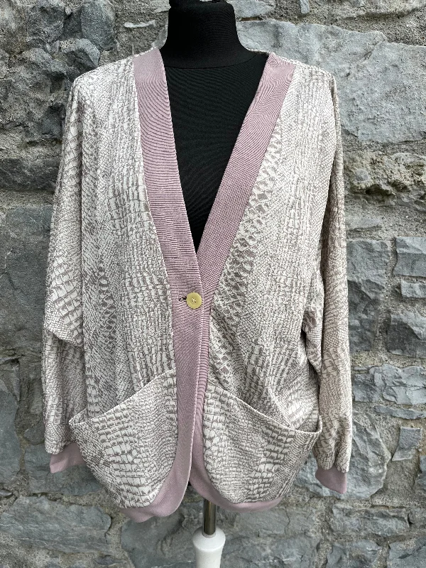 80s snake scales blazer uk 12-16 Loose Pullover Sweater