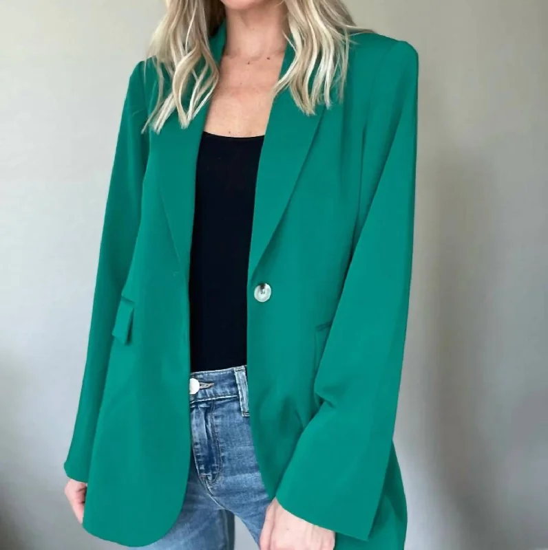 Paris Boyfriend Blazer In Jade Women’s Blazer Collection