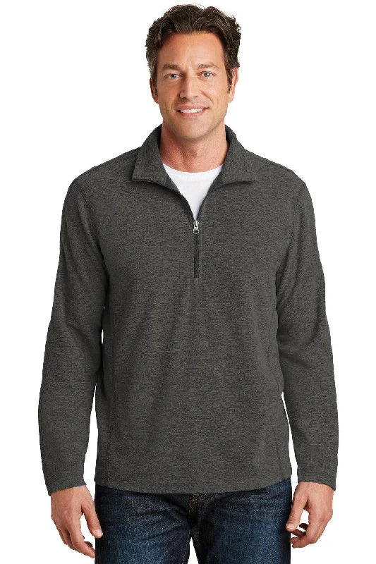 Port Authority Heather Microfleece 1/2-Zip Pullover. F234 Hoodie Sweatshirt Trend