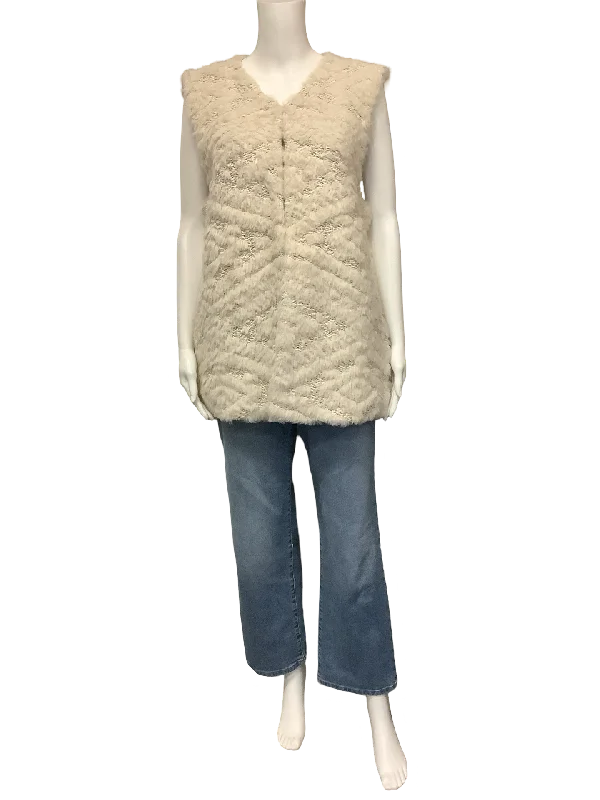 Dylan Women's Faux Fur Vest Neutral Size: XL