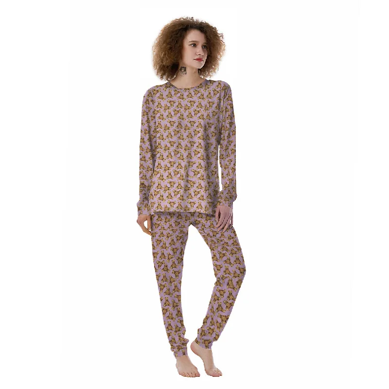 Teddy Bear Cute Print Pattern Women's Pajamas Best pajama sets for elderly women