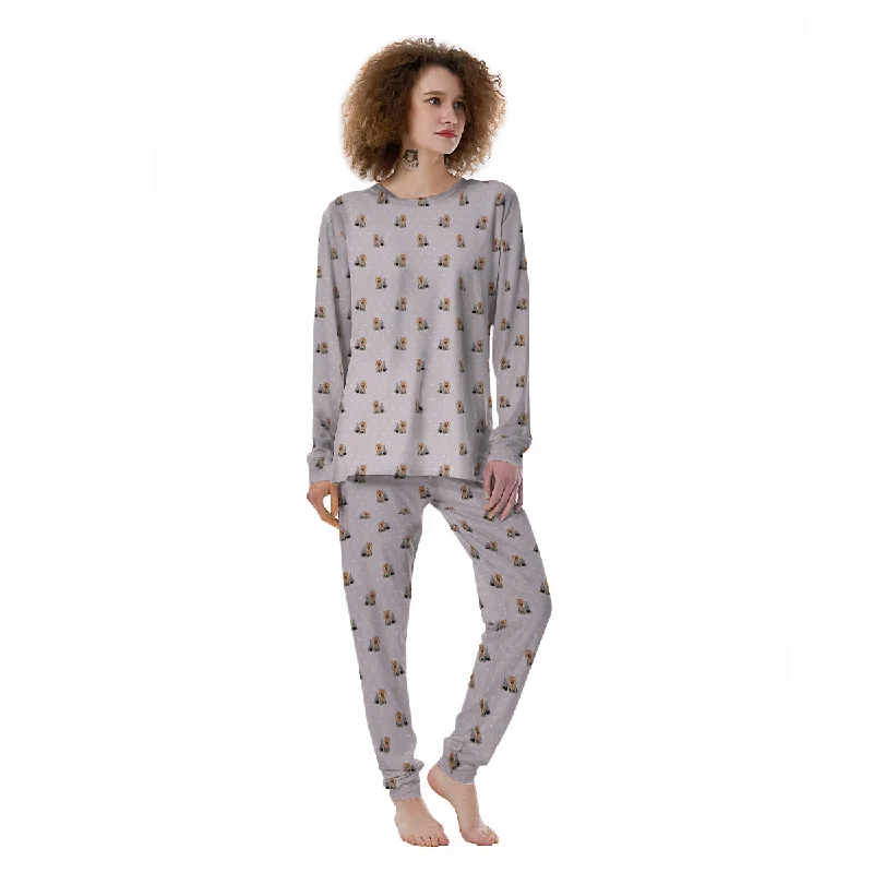 Terrier Yorkshire Cute Print Pattern Women's Pajamas Best pajama sets for pregnancy