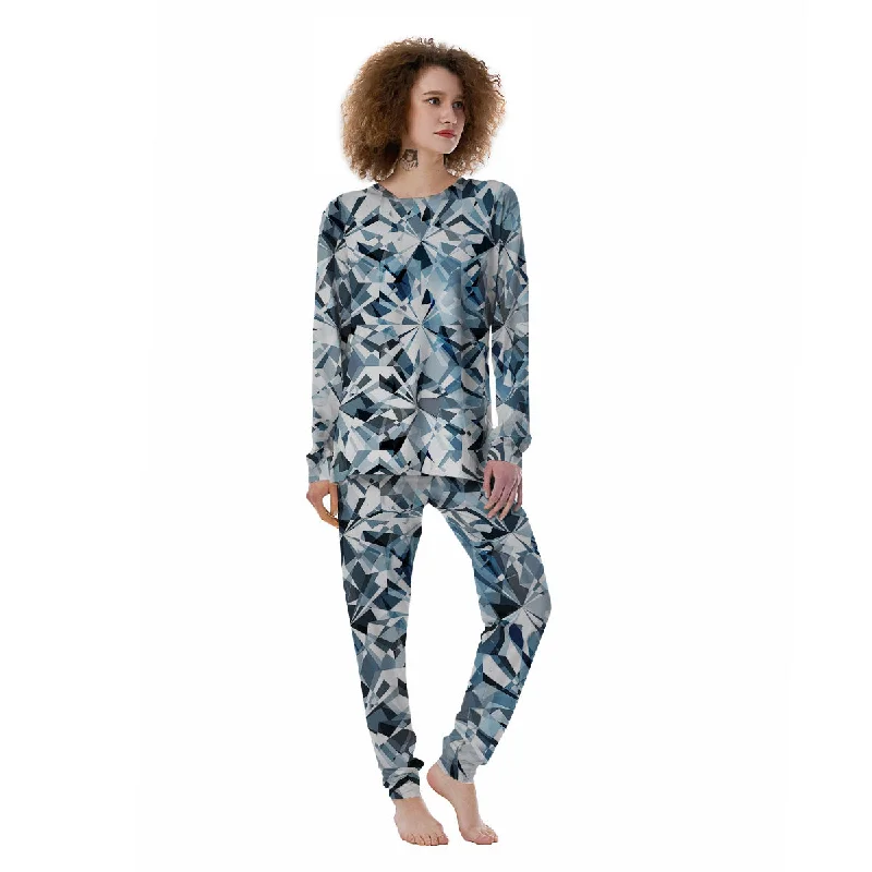 Texture Diamond Print Women's Pajamas Budget-friendly pajama sets