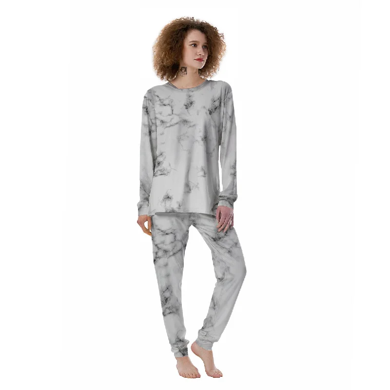 Texture Grey Marble Print Women's Pajamas Calvin Klein pajama sets