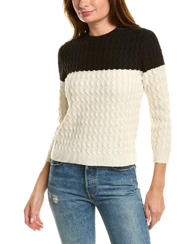 Theory Colorblocked Cashmere Pullover Classic sweaters