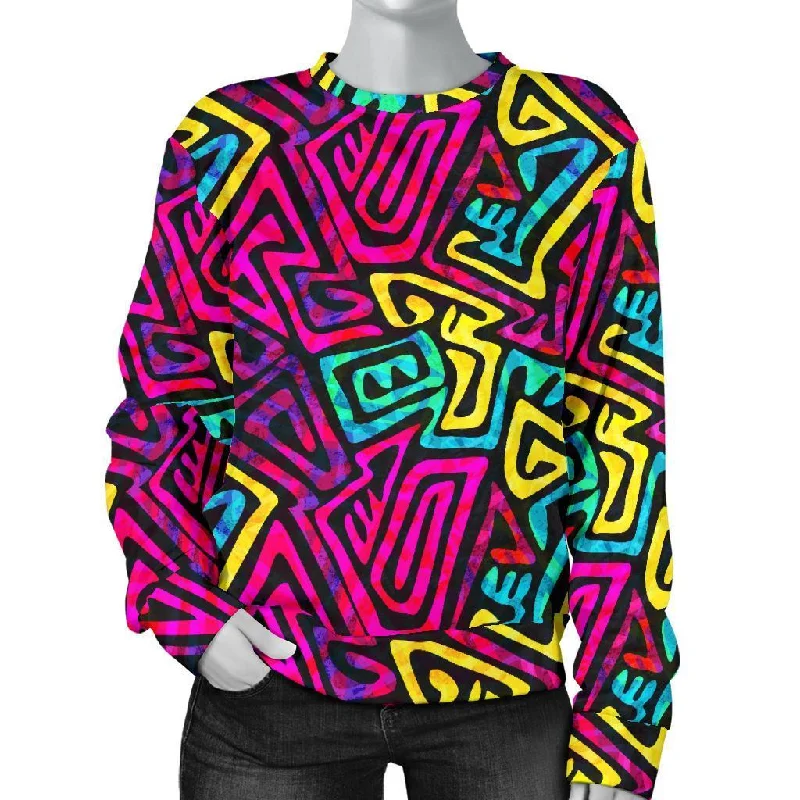 Funky Pattern Print Women's Sweatshirt Anti-pilling sweaters