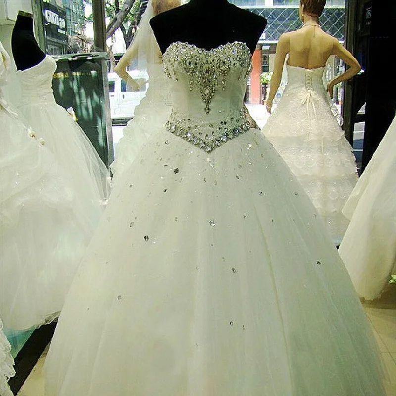 Crystal Wedding Dress At Bling Brides Bouquet - Online Bridal Shop A-line Wedding Gown