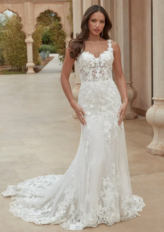 Sincerity 44439 Sample Sale Sheer Wedding Dress