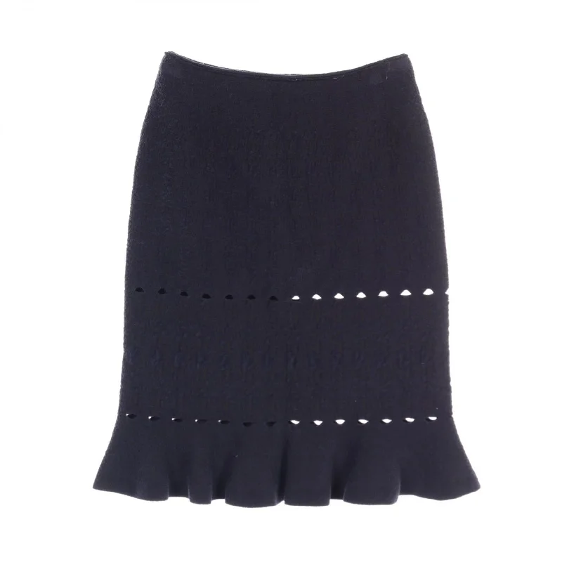 ALAIA Rayon Cupro Skirt Navy Tiered unclassified skirts