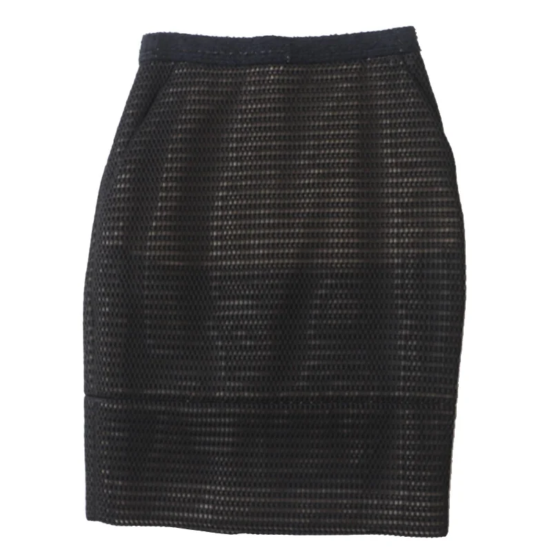 Chanel Nylon Silk Tight Skirt Black 34 Spring unclassified skirts