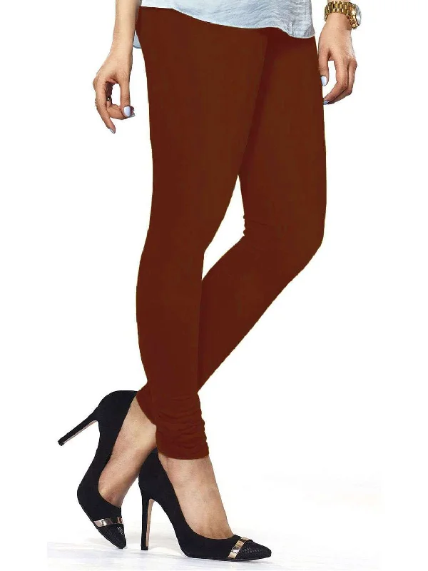 Cotton Lycra Churidar Free Size Brown Leggings Date night unclassified skirts