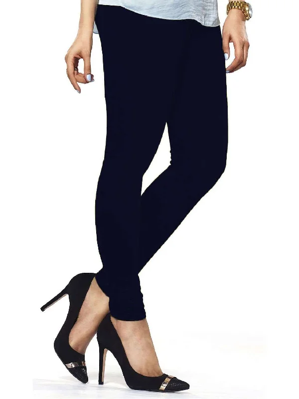 Cotton Lycra Churidar Free Size Navy Blue Leggings Mesh unclassified skirts