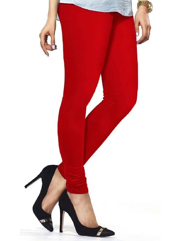 Cotton Lycra Churidar Free Size Red Leggings Travel unclassified skirts