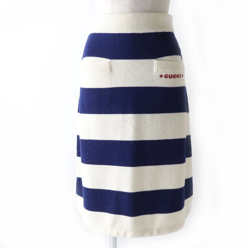 GUCCI Wool Striped Knit Skirt XS Short unclassified skirts