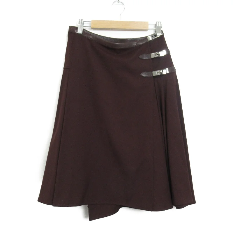 Hermes Virgin Wool Skirt with Kelly Hardware Asymmetrical unclassified skirts