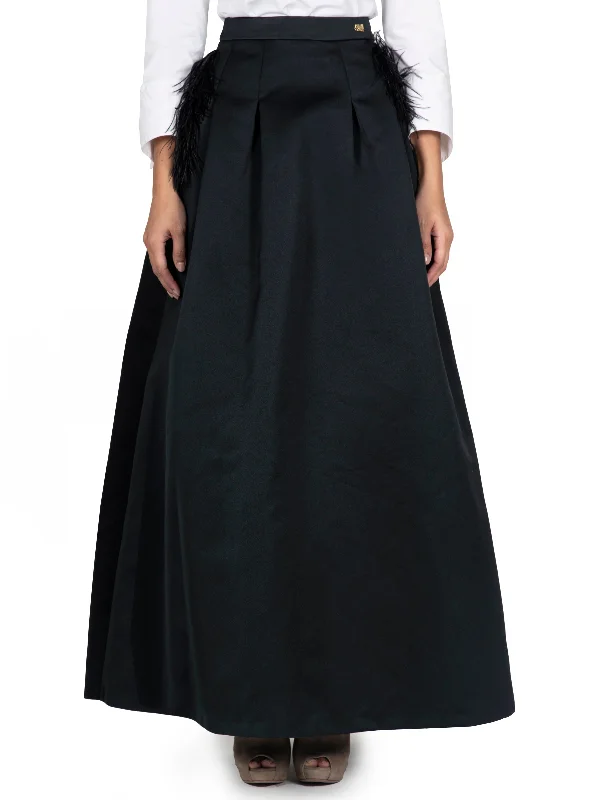 Plain Black A line Skirt Luxury unclassified skirts