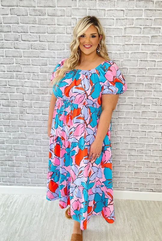 Easy Breezy Spring Maxi Dress - Aqua Coral Best maxi dresses for date night