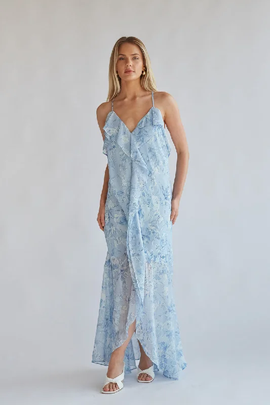 Ellery Floral Ruffle Maxi Dress Anniversary maxi dresses