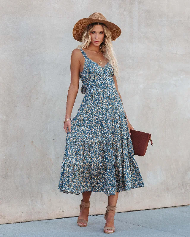 Time Spent Lace Up Paisley Maxi Dress Elegant maxi dresses