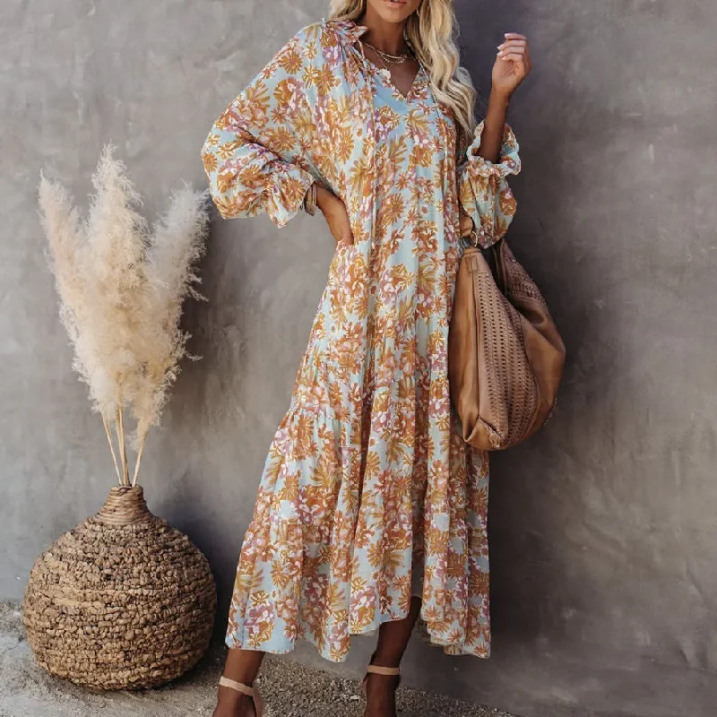 Tricks Snake Print Boho Maxi Dress Fashion-forward maxi dresses