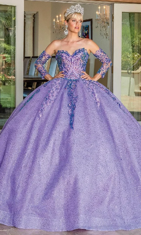 Dancing Queen 1675 - Sequin Quinceanera Ballgown Best party dresses for hourglass body shape