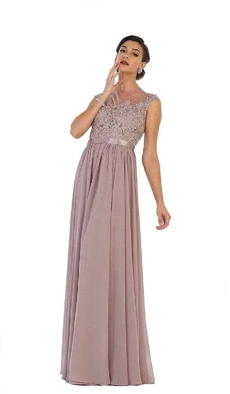 May Queen - Illusion Jewel A-Line Evening Dress Formal party dresses