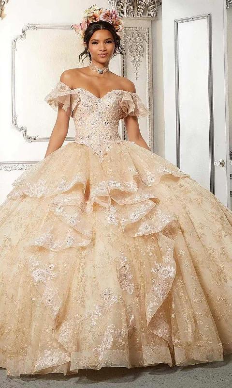 Vizcaya By Mori Lee 34051 - Sweetheart Appliqued Ball Gown Petite party dresses