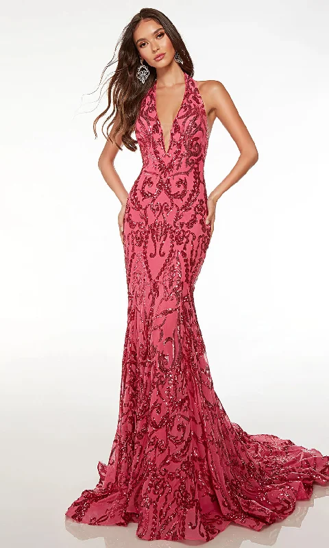 Alyce Paris 61494 - Halter Plunging Prom Gown Anniversary unclassified dresses